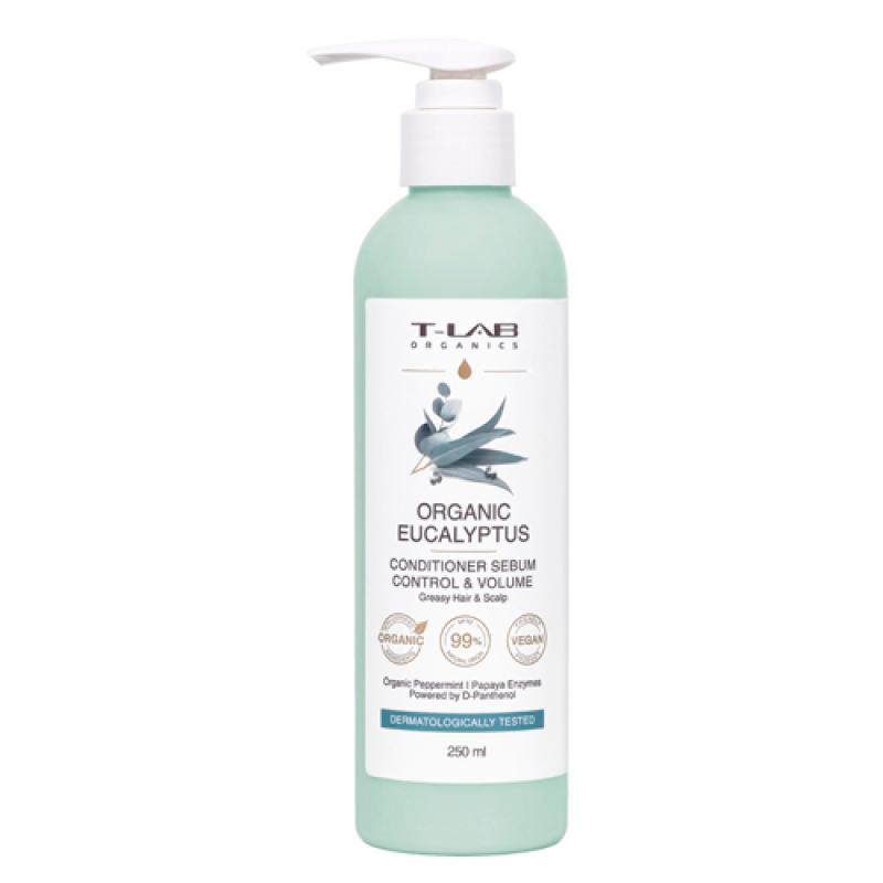 Кондиционер для жирных волос T-Lab Professional Organic Eucaliptus Conditioner 250 мл.