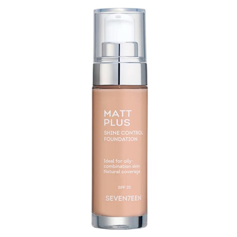Seventeen Тональный крем матирующий MATT PLUS SHINE CONTROL FOUNDATION, тон 04, розово-бежевый