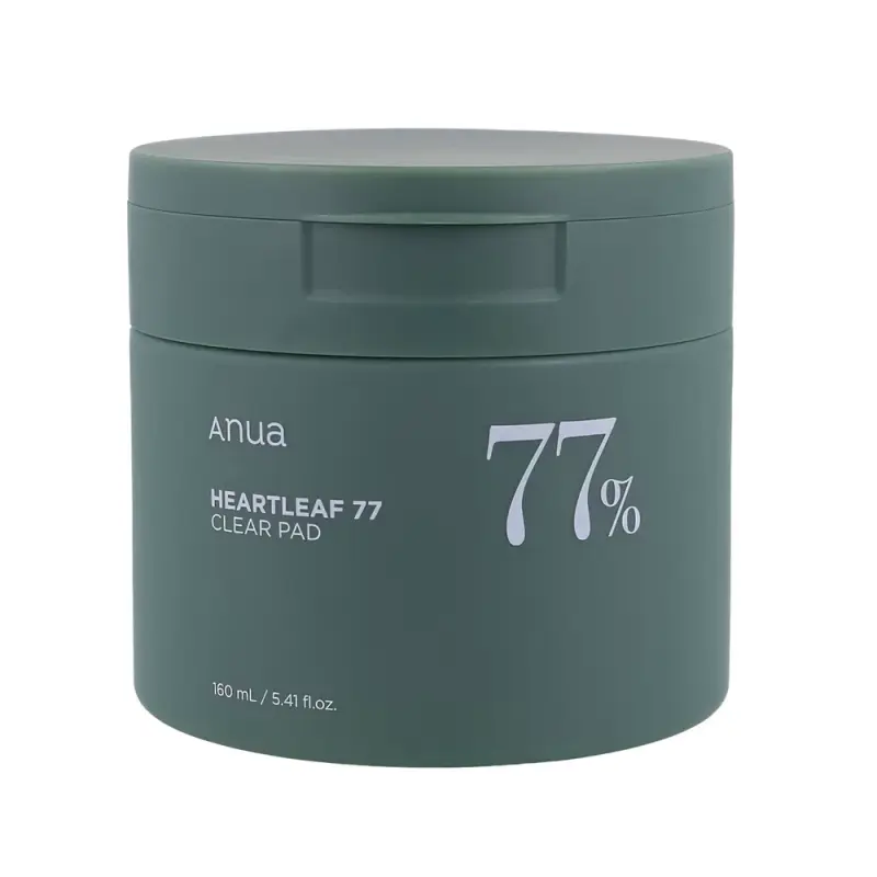 ANUA HEARTLEAF 77 CLEARPAD Пэды для очищения и тонизирования с 77% экстракта houttuynia cordata 160ml (70 шт)