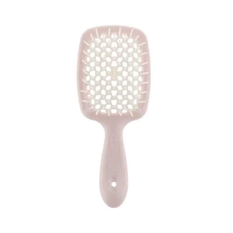 Janeke SUPERBRUSH РАСЧЕСКА МАЛЕНЬКАЯ НЕЖНО РОЗОВАЯ/БЕЛАЯ 17,5x7x3СМ