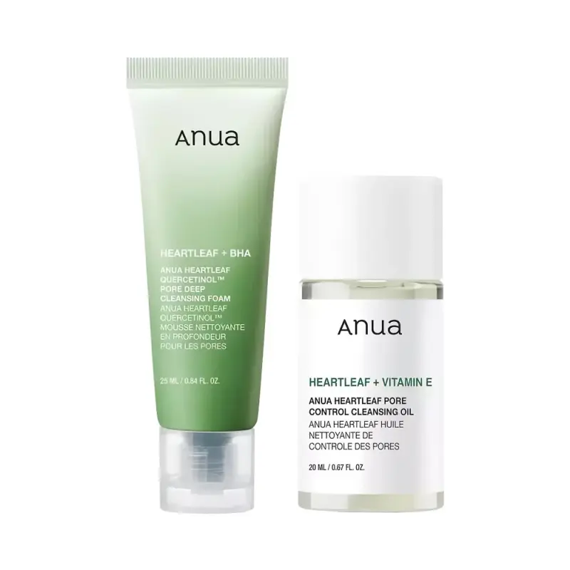 ANUA TRAVEL SIZE DOUBLE CLEANSING DUO п дорожный набор для двойного очищени (OIL 20ml +FOAM 25ml)
