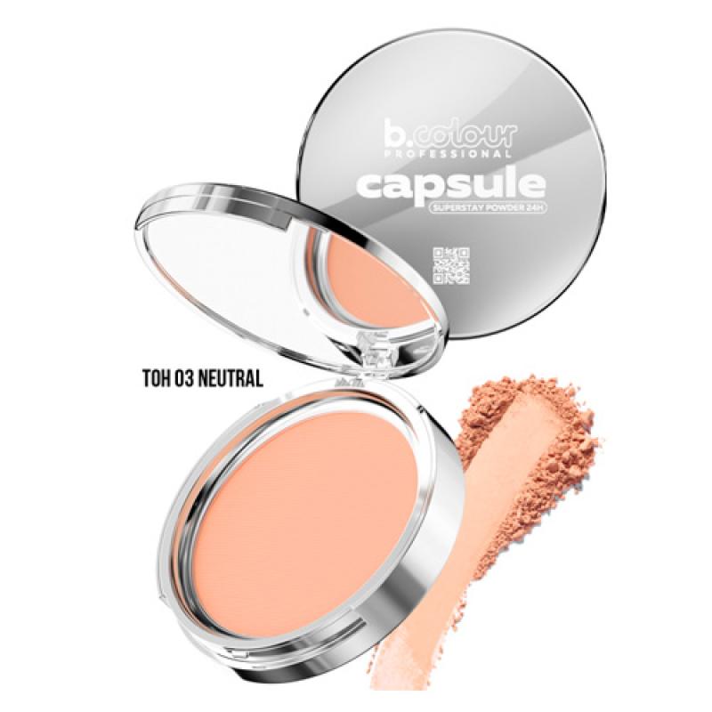 7DAYS B.COLOUR PRO CAPSULE Пудра для лица матирующая SuperStay 24H / 03 Neutral, 7,3 г