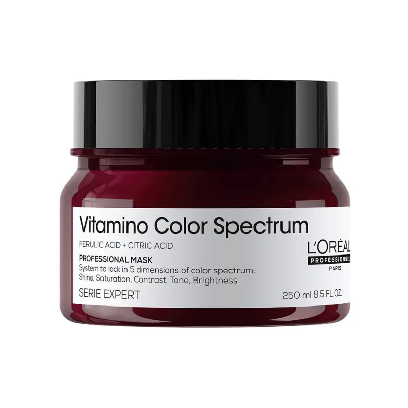 L'Oreal Professionne Маска l Serie Expert Vitamino Color Spectrum для сияющего блеска и сохранения 5 измерений цветового спектра после окрашивания волос 250 мл
