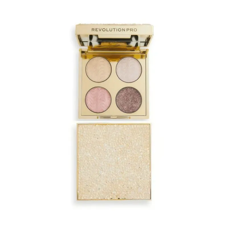 REVOLUTION PRO ПАЛЕТКА ТЕНЕЙ ДЛЯ ВЕК CRYSTAL EYE QUAD Gold Crystal