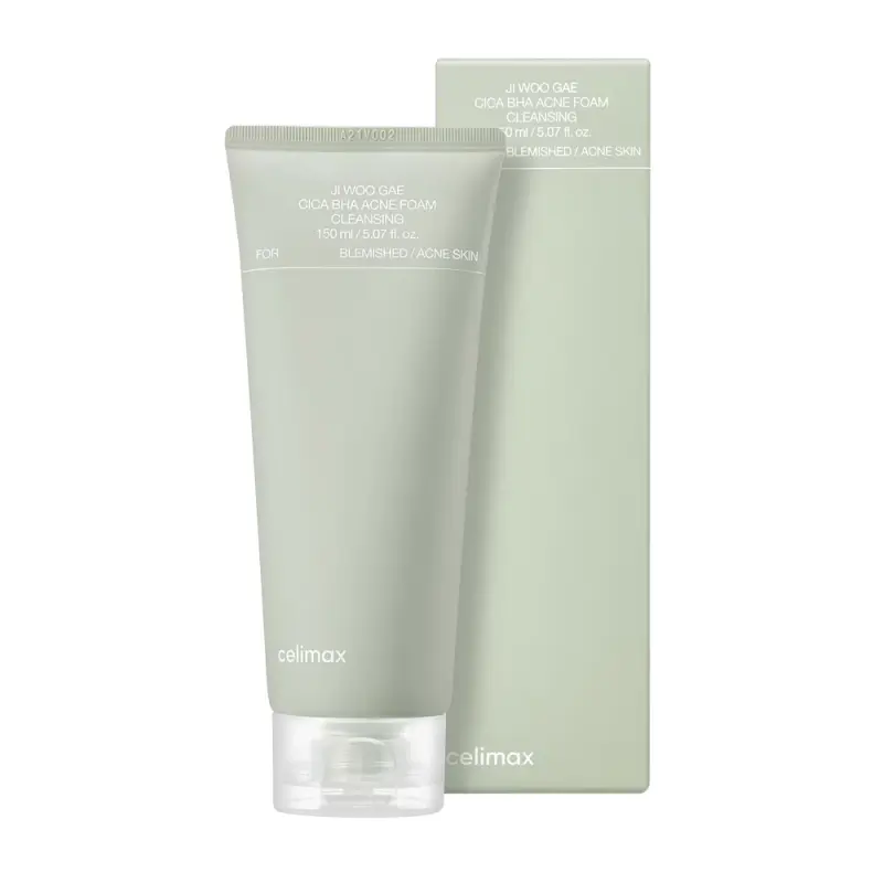 Celimax Ji Woo Gae Cica BHA Acne Foam Cleansing  Очищающая пенка от акне с центеллой и BHA Ji Woo Gae 150 мл