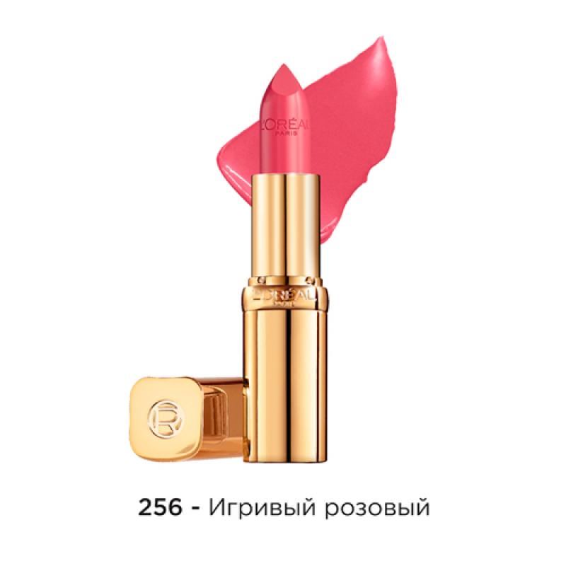 L'Oreal Paris Увлажняющая помада для губ COLOR RICHE, оттенок 256, Игривый Розовый, 4.3 мл