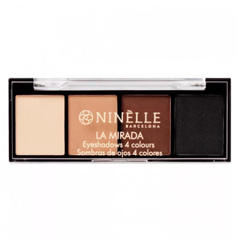 Ninelle Тени для век 4 оттенка LA MIRADA №501 базовый матовый