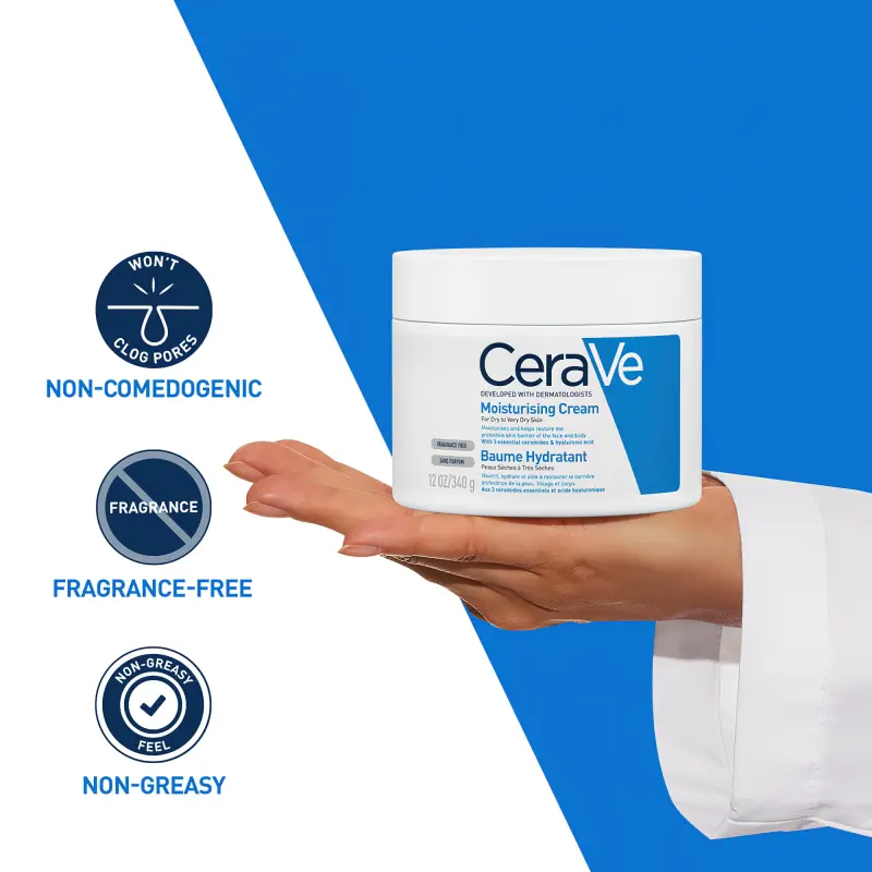 CeraVe УВЛАЖНЯЮЩИЙ КРЕМ ДЛЯ СУХОЙ И ОЧЕНЬ СУХОЙ КОЖИ 340ГР