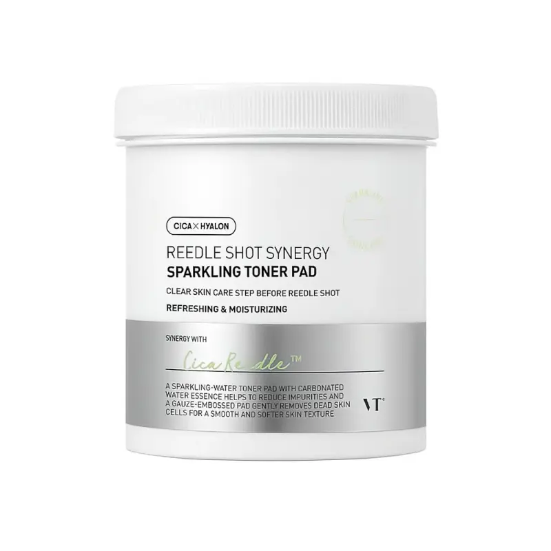 VT REEDLE SHOT SYNERGY SPARKLING TONER PAD Обновляющие пэды с газированной водой 80 шт 200 мл