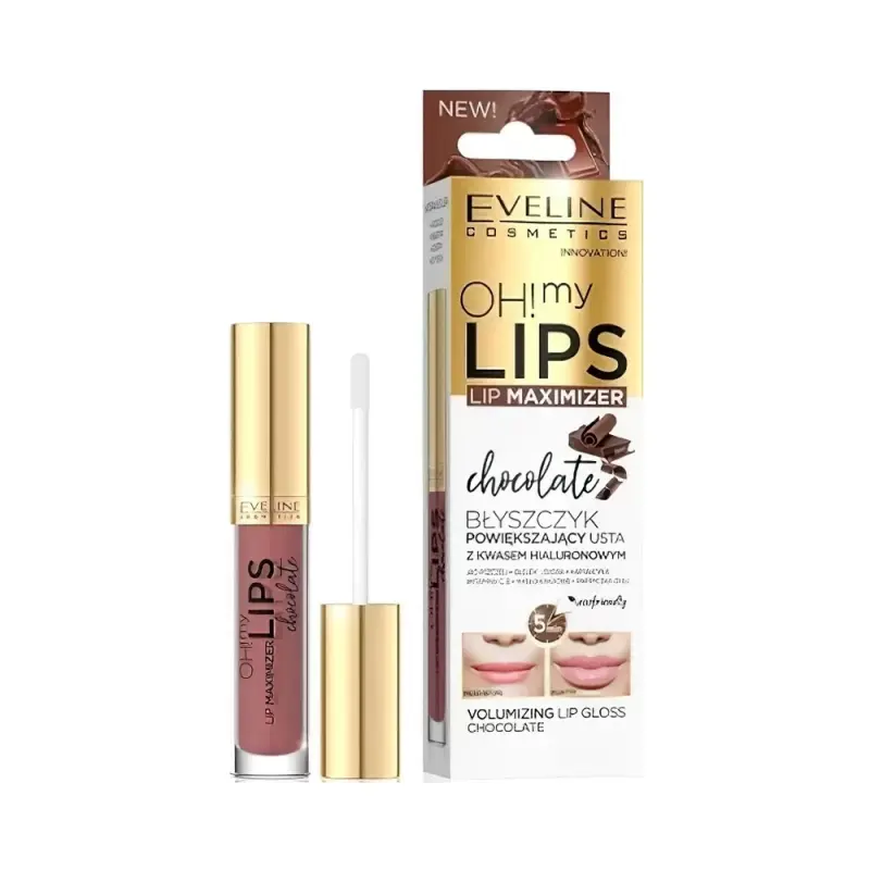 Eveline БЛЕСК ДЛЯ УВЕЛИЧЕНИЯ ОБЪЁМА ГУБ - ШОКОЛАД OH! MY LIPS – LIP MAXIMIZER; 4,5мл