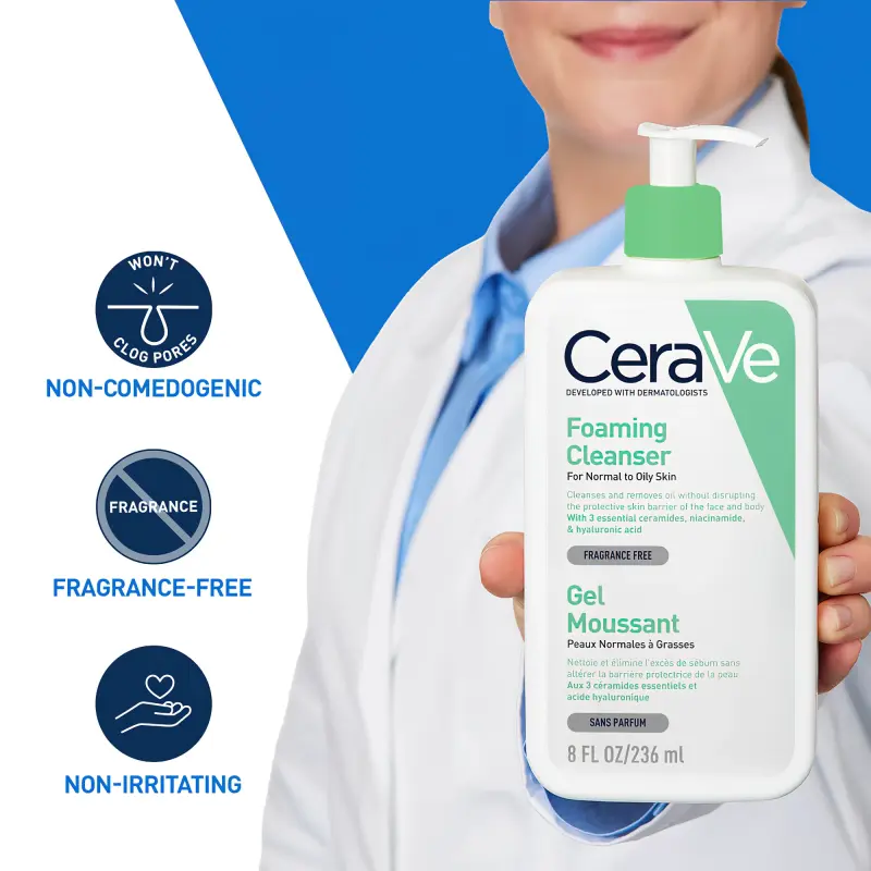CeraVe ОЧИЩАЮЩИЙ ГЕЛЬ ДЛЯ НОРМАЛЬНОЙ И ЖИРНОЙ КОЖИ 236МЛ