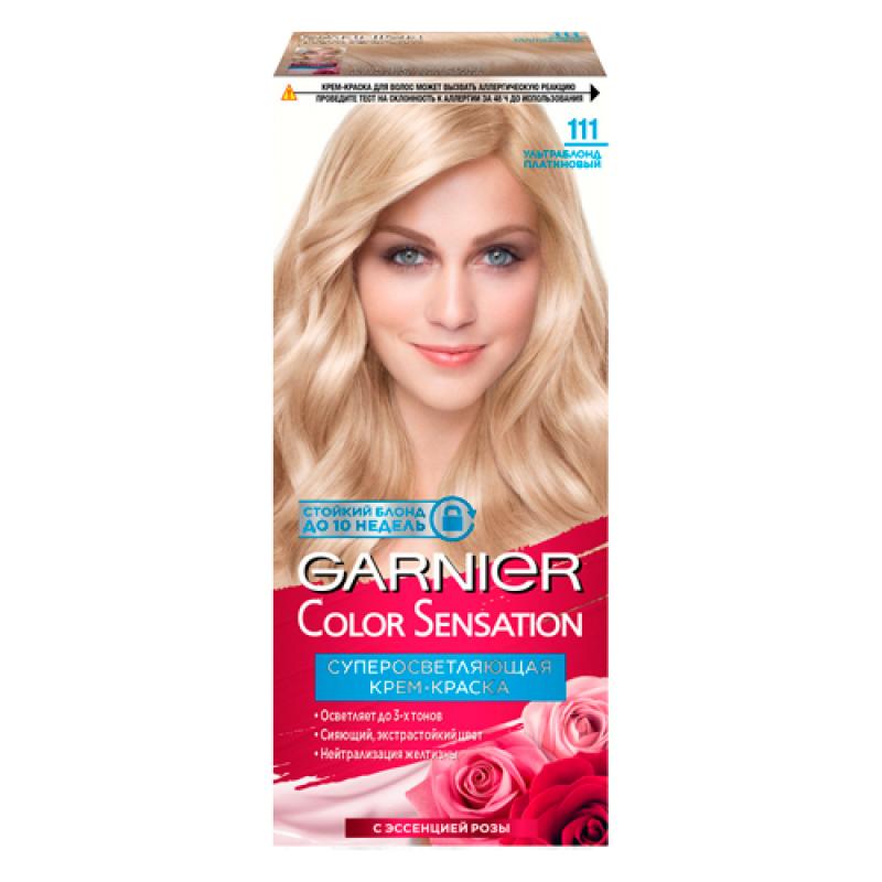Garnier Стойкая крем-краска для волос Color Sensation Роскошь цвета № 111 Ультра блонд платиновый 110 мл