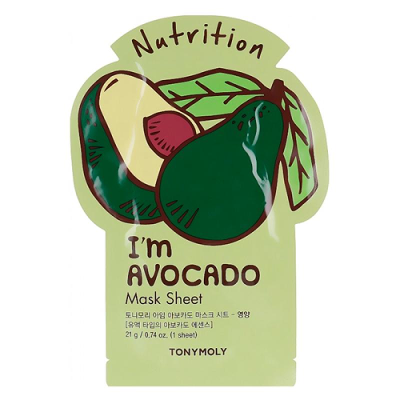 Tony Moly Маска для лица I'M AVOCADO MASK SHEET – NUTRITION