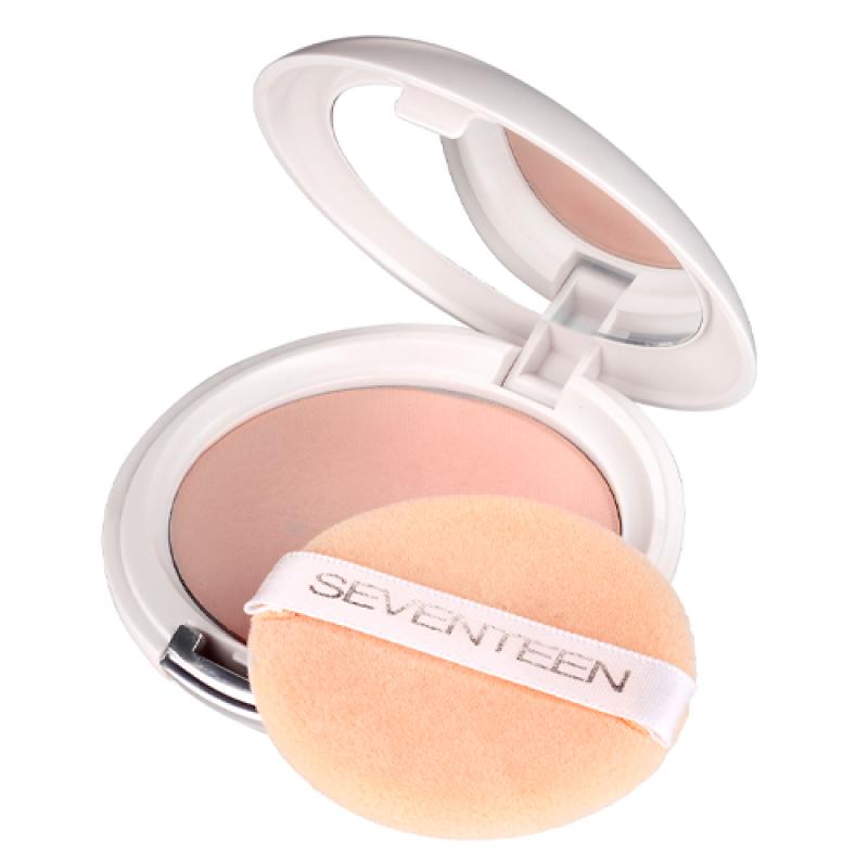 Seventeen Компактная шелковая пудра д/лица т.03 Natural Glow Silky Powder Карамель