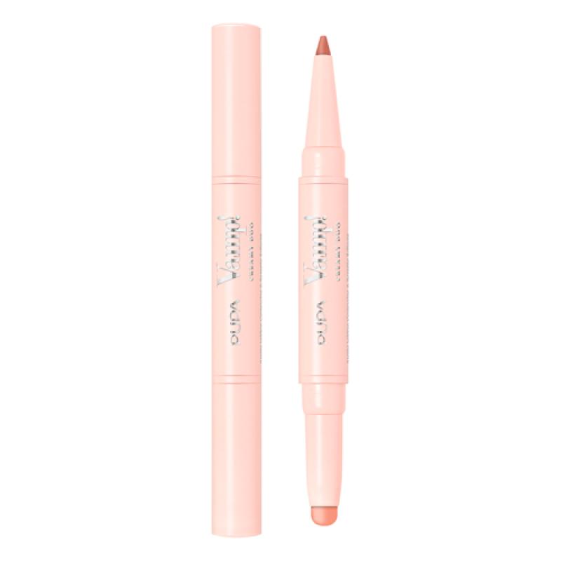 PUPA Губная помада VAMP! CREAMY DUO тон 001 Чистый нюд