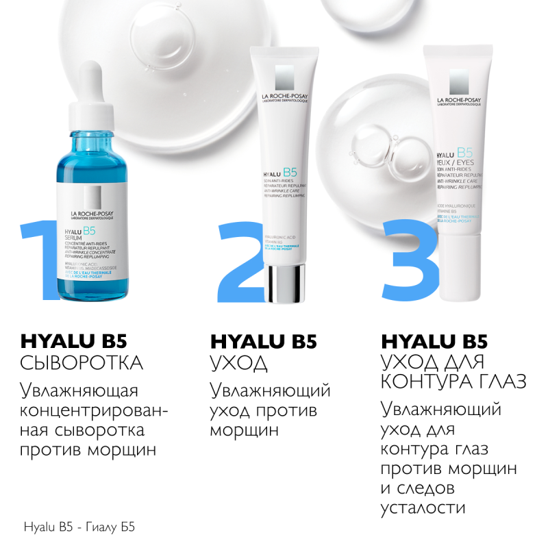 LA ROCHE-POSAY HYALU B5 Уход для контура глаз против морщин и следов усталости, 15 мл