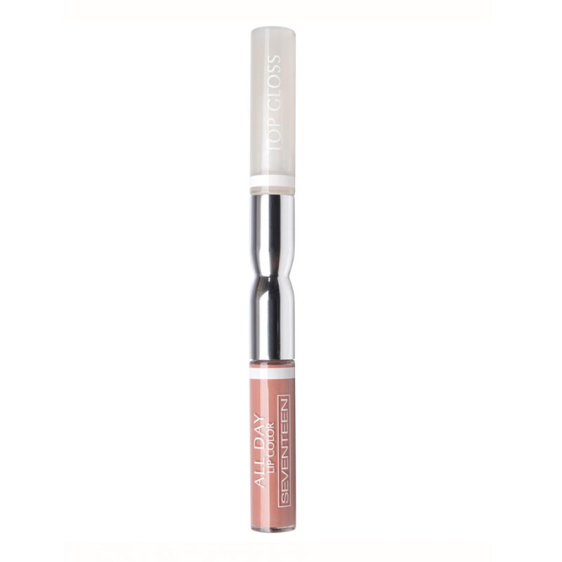 Seventeen Жидкая стойкая помада-блеск 31 ALL DAY LIP COLOR & TOP GLOSS медно-коричневый