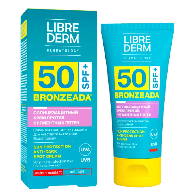 LIBREDERM BRONZEADA солнцезащитный крем против пигментных пятен SPF50, 50 мл