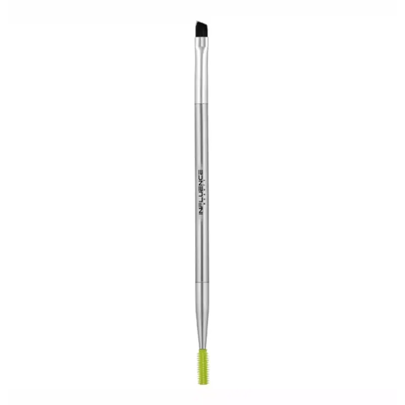 Influence Beauty B/DS-05R Кисть двусторонняя для бровей с щеточкой /Double-Side Brow Brush