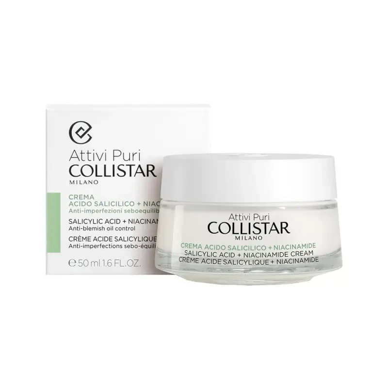 COLLISTAR ATTIVI PURI SALICYLIC ACID + NIACINAMIDE CREAM Крем с салициловой кислотой и ниацинамидом 50 ml