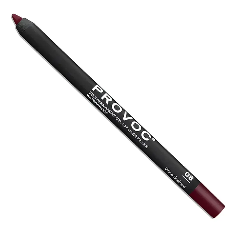 PROVOC Semi-Permanent Gel Lip Liner Filler WP 08 Wine Stained Гелевая подводка в карандаше для губ LPL08