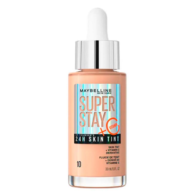 Maybelline Стойкая тональная сыворотка  SUPER STAY 24Ч с витамином С, тон 10