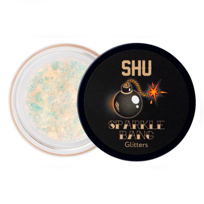 SHU ГЛИТТЕР ДЛЯ МАКИЯЖА ЛИЦА И ТЕЛА SPARKLE BANG SHU №132 дуохромный золотой