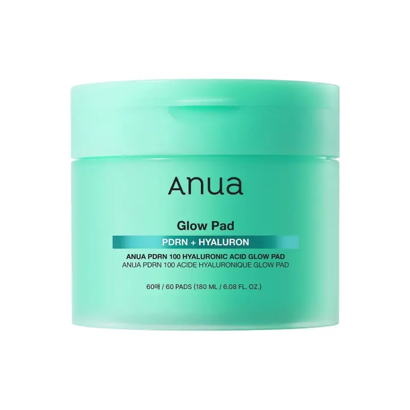 ANUA PDRN 100 HYALURONIC ACID GLOW PAD Увлажняющие пэды с ПДРН и гиалуроновой кислотой для сияния кожи 180ml (60EA)