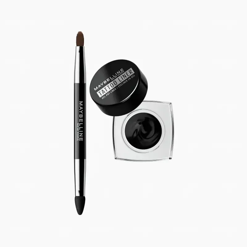 Maybelline Стойкая гелевая подводка для век Tattoo Liner со щеточкой Черная 3 г