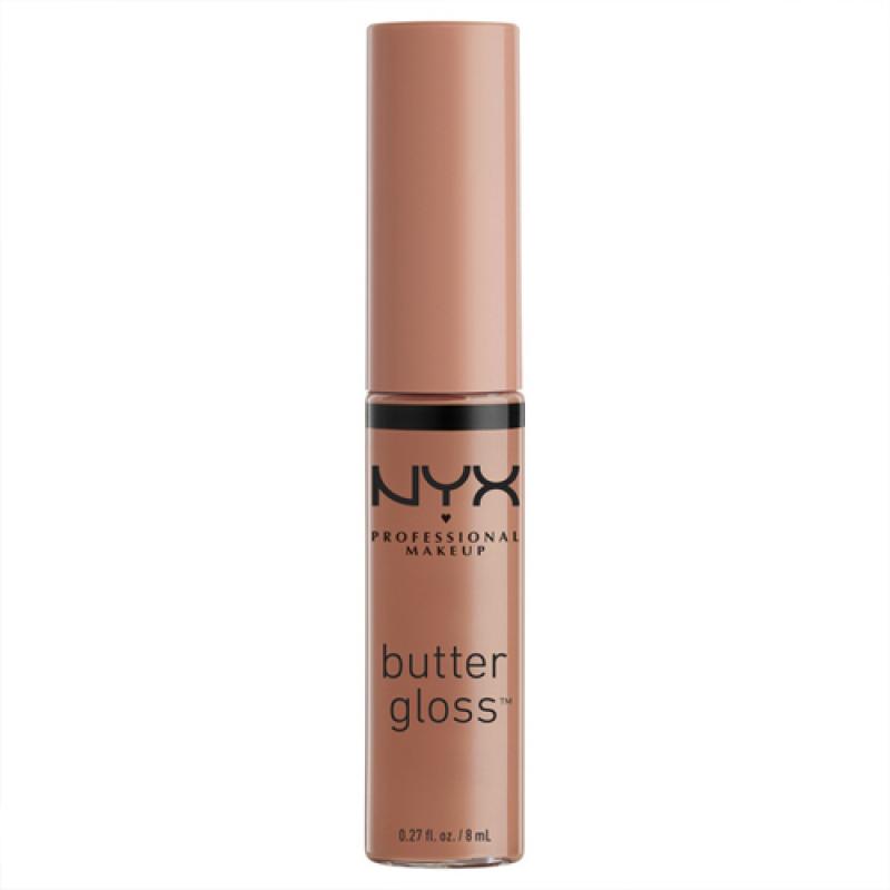 NYX Professional Makeup Увлажняющий блеск для губ Butter Lip Gloss, 14 Madeleine, светло - коричневый, глянцевый, 8 мл.