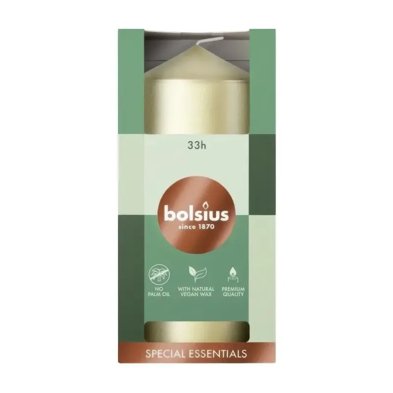 Bolsius Парафиновые свечи Pillar candle 120/58 met WSR