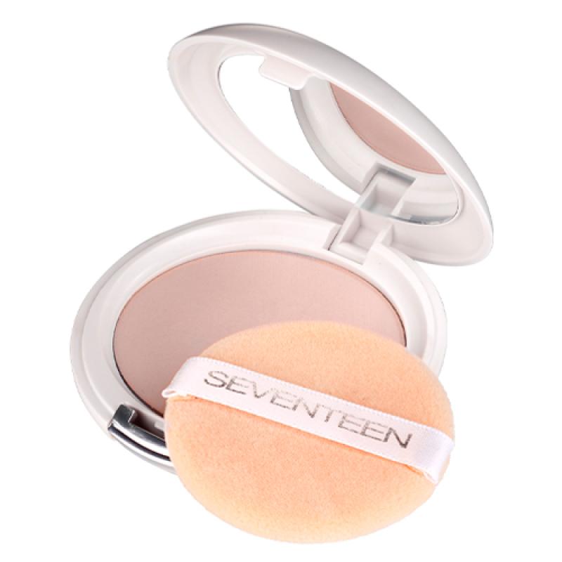 Seventeen Компактная шелковая пудра д/лица т.08 Natural Glow Silky Powder бежевый