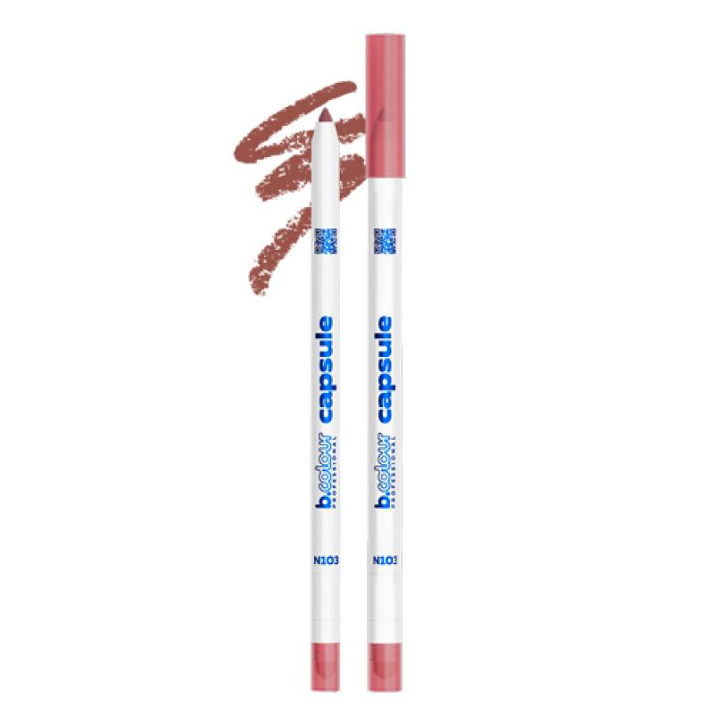 7DAYS B.COLOUR PRO CAPSULE Карандаш для губ стойкий 2в1 / N103, 0,5 г