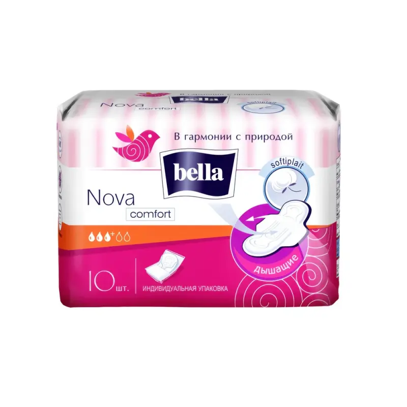Bella Прокладки ж/г впитывающие  NOVA COMFORT 10  шт в полиэт.уп.