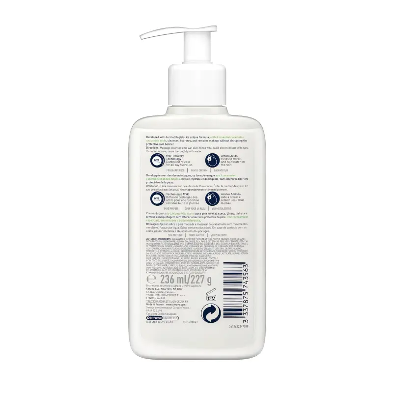CeraVe КРЕМ-ПЕНКА ДЛЯ ОЧИЩЕНИЯ 236МЛ
