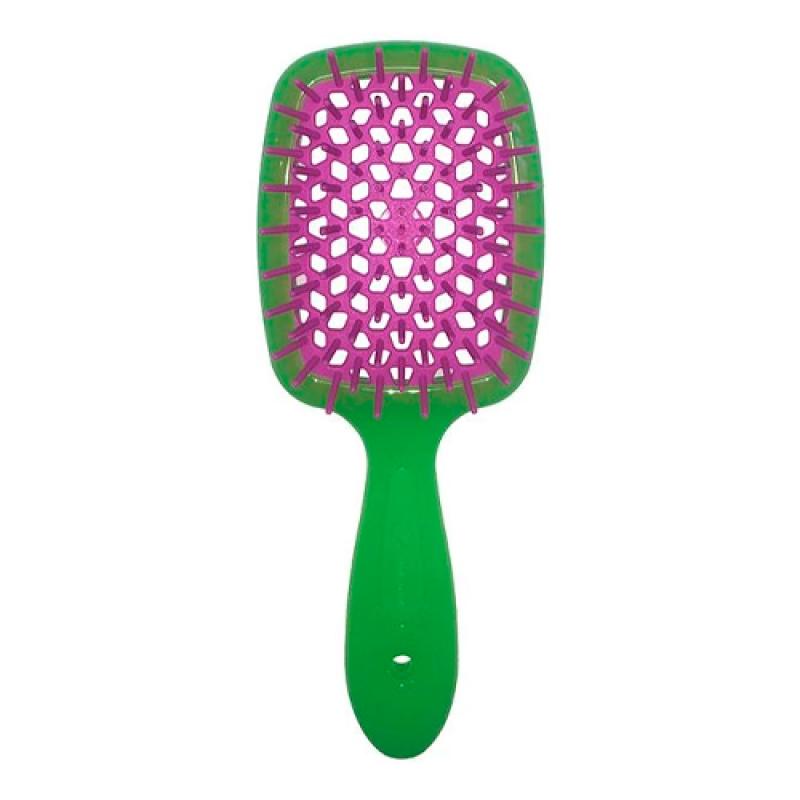 Janeke Superbrush Расческа Маленькая Зелёная/Фиолетовая 17,5X7X3 см
