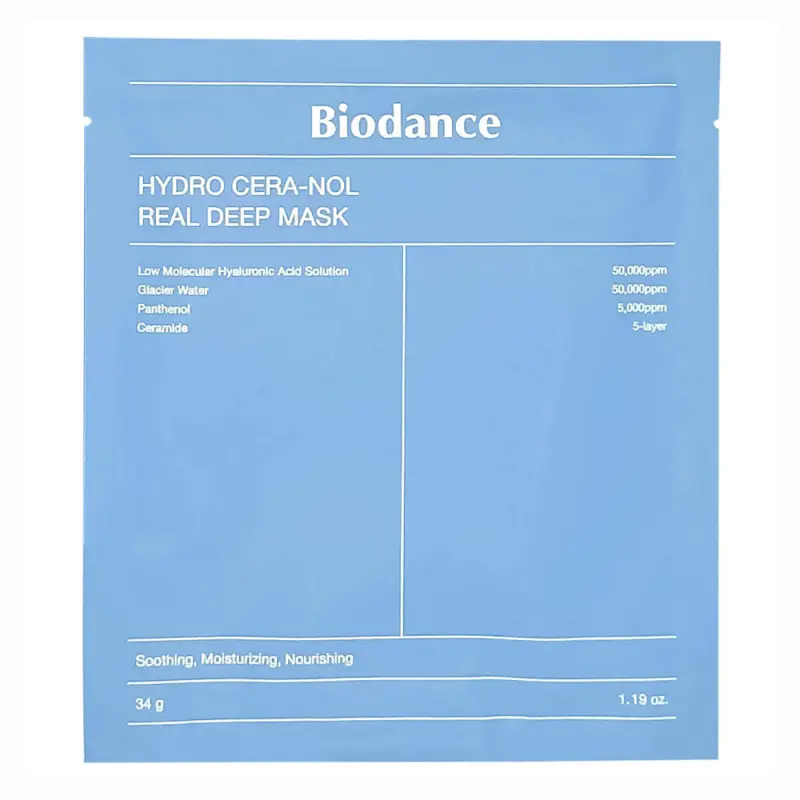 Biodance Маска для лица  hydro ceramic-nol real deep mask  1шт ( Голубая)