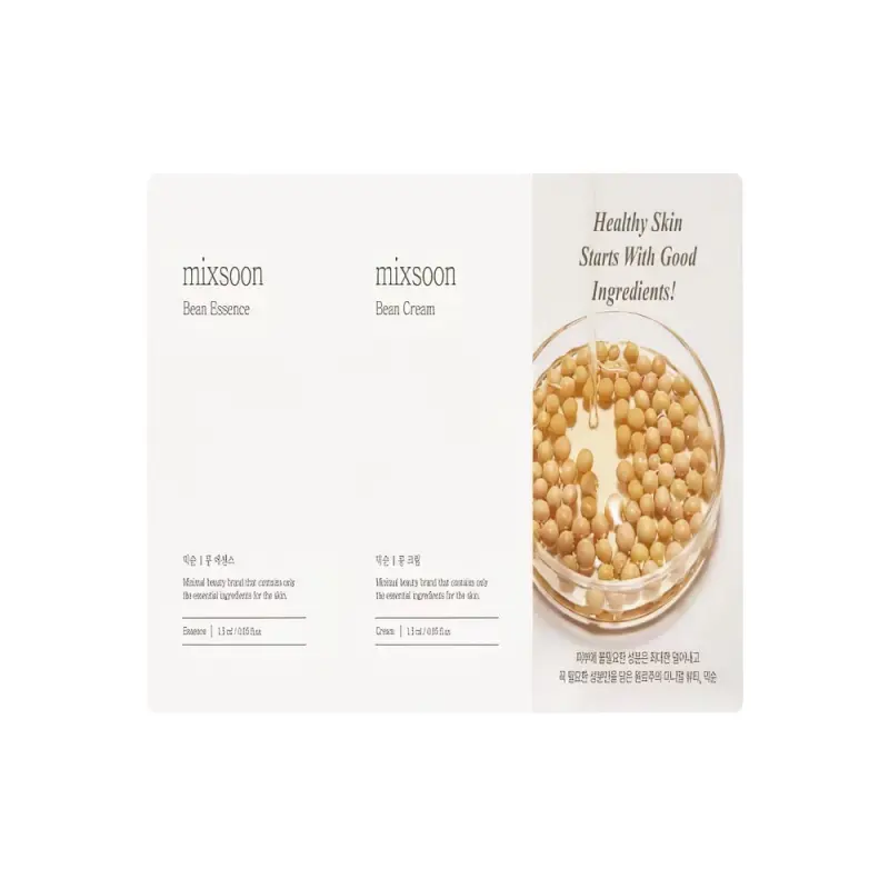 MIXSOON Bean Essence, Bean Cream Sachet — саше эссенции и крема с экстрактом бобов, 1.5 мл + 1.5 мл
