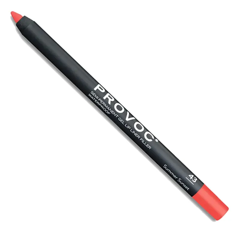 PROVOC Semi-Permanent Gel Lip Liner Filler WP 43 Summer Sunset Гелевая подводка в карандаше для губ LPL43