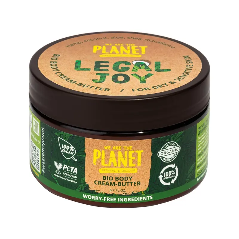 WE ARE THE PLANET КРЕМ-БАТТЕР ДЛЯ ТЕЛА ДЛЯ СУХОЙ И ЧУВСТВИТЕЛЬНОЙ КОЖИ LEGAL JOY 200 мл