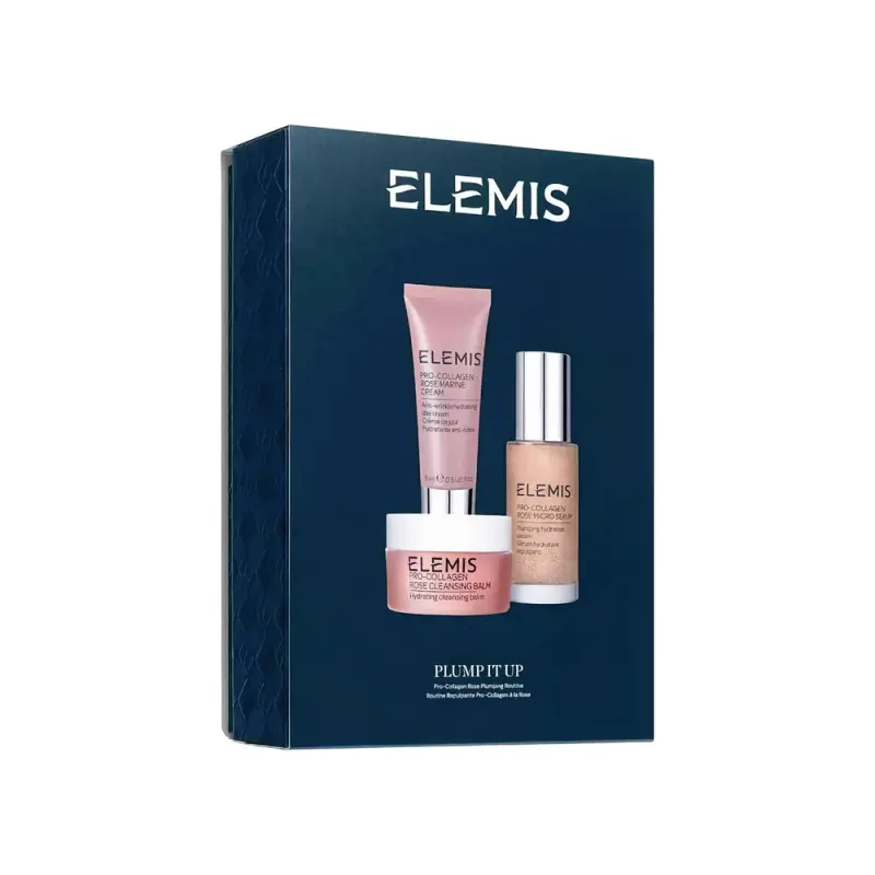 ELEMIS Подарочный набор: 1. Крем для лица 2. Бальзам для умывания 3. Сыворотка - Kit: Plump-it-Up – Pro-Collagen Rose Plumping Routine