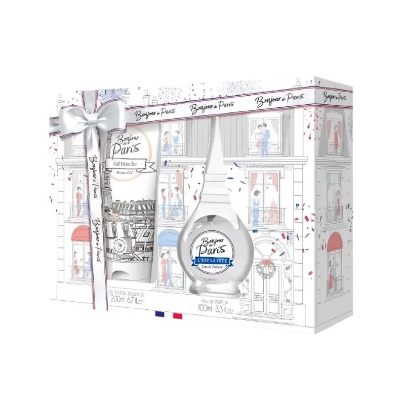 BONJOUR DE PARIS Giftset C'est la fête: EDT Spray 100ml + Shower Gel 250ml