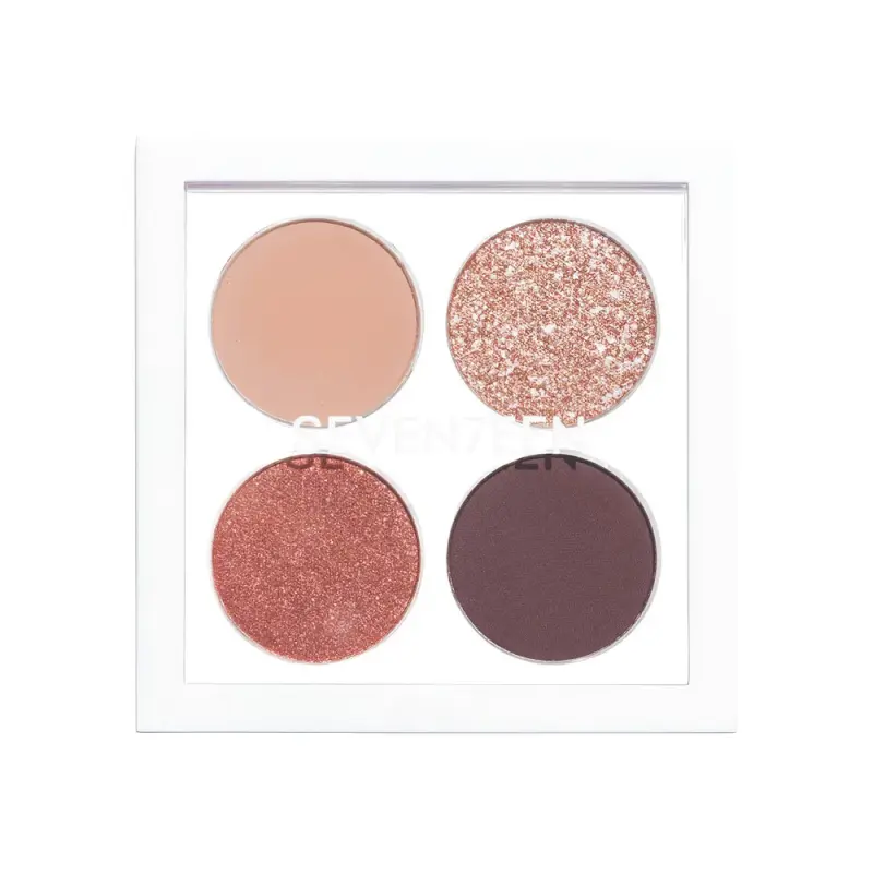 Seventeen Палетка из 4 теней для век Vibrant Eyes, оттенок 04 Celestial Nude