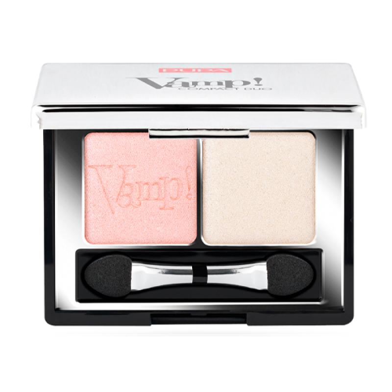 PUPA  Компактные двойные тени VAMP! DUO тон 001 розовый жемчужный