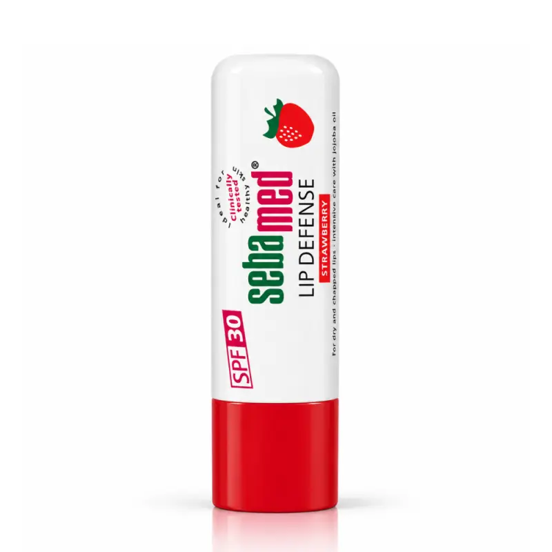 Sebamed SENSITIVE SKIN lip defense SPF 30 4,8 g (увлажняющий бальзам для губ от сухости и трещин со вкусом клубники)