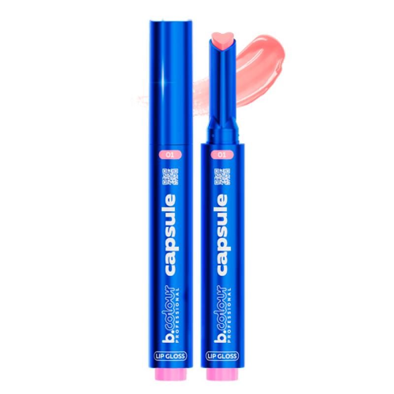 7DAYS B.COLOUR PRO CAPSULE Блеск для губ автоматический / 01 Muse, 1,2 г