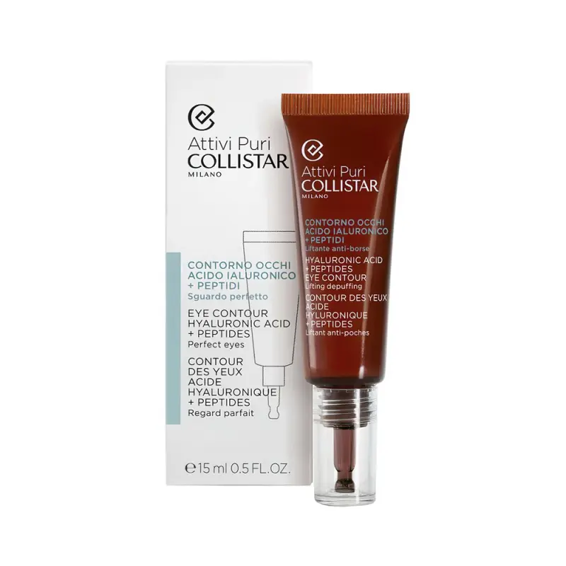 COLLISTAR ATTIVI PURI HYALURONIC ACID + PEPTIDES EYE CONTOUR Крем для контура глаз с гиалуроновой кислотой и пептидами 15 ml
