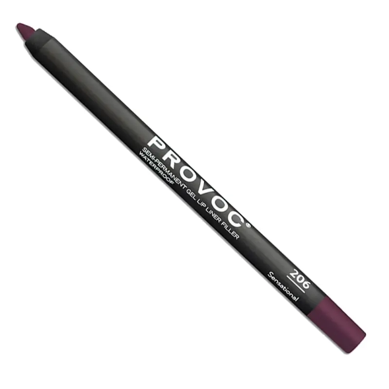 PROVOC Semi-Permanent Gel Lip Liner Filler WP 206 Sensational Гелевая подводка в карандаше для губ LPL206