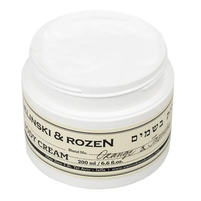 Zielinski & Rozen  Body cream in a jar of Orange, Jasmine, Vanilla   Крем для тела в банке Апельсин, Жасмин, Ваниль 200мл
