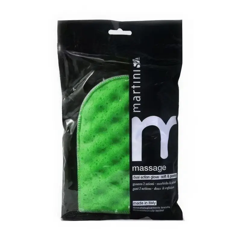Martini SPA MASSAGE SPONGE GLOVE DOUBLE Губка двойного действия массажная перчатка различных цветов